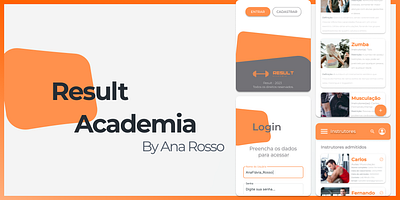 Result Academia app branding design graphic design gym illustration logo typography ui ux vector