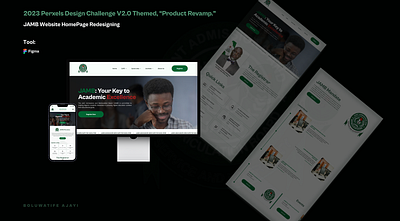 JAMB website homepage redesign. design ui ux