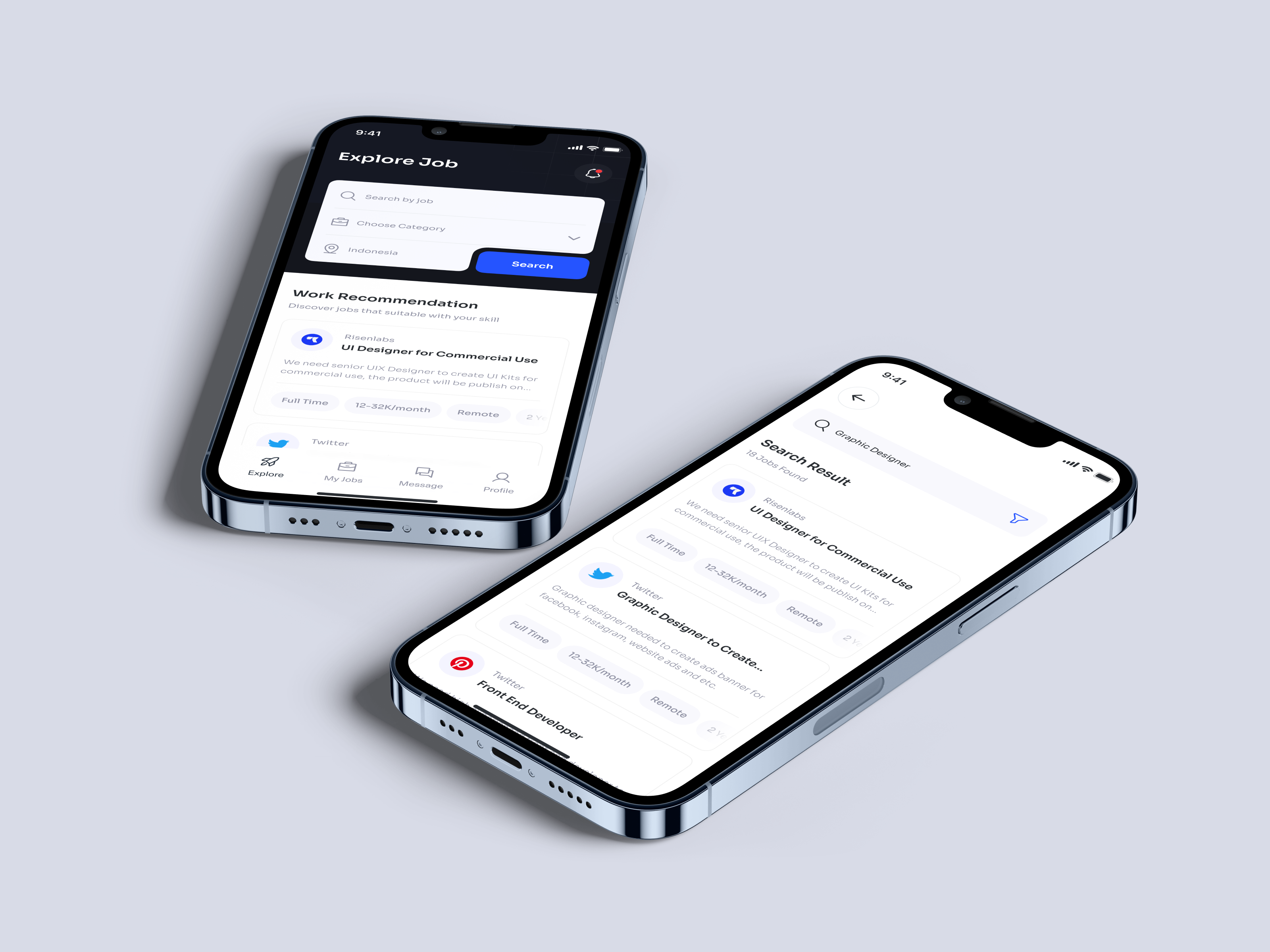 Terra Job Finder Mobile App by Rizal Ahmad ︎ for Nija Works on Dribbble