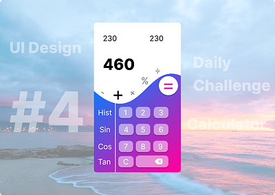 Daily UI Design Challenge - Calculator branding dailyuichallenge design graphic design illustration typography ui ux