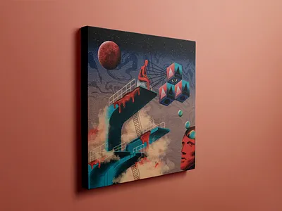 Jump art design illustration illustrator psychedelic retro texture