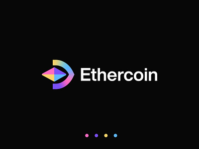 Ethercoin Logo bitcoin blockchain branding coin crypto logo cryptocurrency currency digital currency ethereum graphic design icon illustration logo logobrand logodesigner logotype modern logo token transfer ui