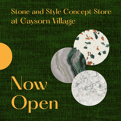 Stone & Style Opening Ad branding graphic design typography