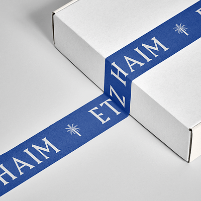 Etz Haim Judaica - Packaging tape brand identity branding design graphic design packaging typography