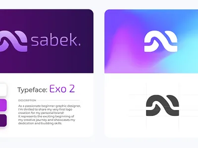 Personal Brand Logo Design branding freelance gradient graphic design logo minimal personal branding typography vector