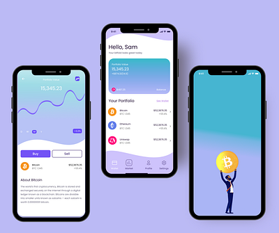 Case Study: UI Design for Cryptocurrency App branding graphic design typography ui design ux design