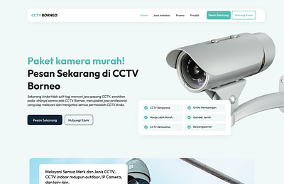 CCTV landing page cctv ui ux web design