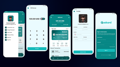 AdCard - Virtual Credit Card Platform adcard android appdevs appdevsx application design ewallet full solution ios landing page mobile banking mobile wallet money transfer remittance template ui user experience user interface ux web