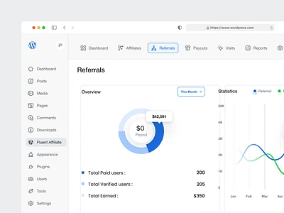 SAAS Referrals Page ai app best shot branding dashboard design minimal ui mobile app design product design referral saas software ui ui component ui design ux ux design web app web application website