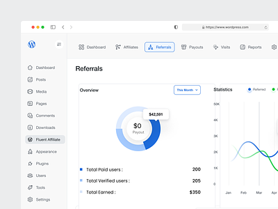 SAAS Referrals Page ai app best shot branding dashboard design minimal ui mobile app design product design referral saas software ui ui component ui design ux ux design web app web application website