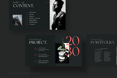 Agency Portfolio PowerPoint Template #4 app branding design graphic design illustration logo typography ui ux vector