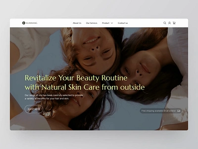 Kummang - Beauty Landing Page Animation animation beauty beauty clinic beauty retailer cosmetics e commerce ecommerce haircare makeup massage motion graphics principle product prototype skincare store web web animation web design website