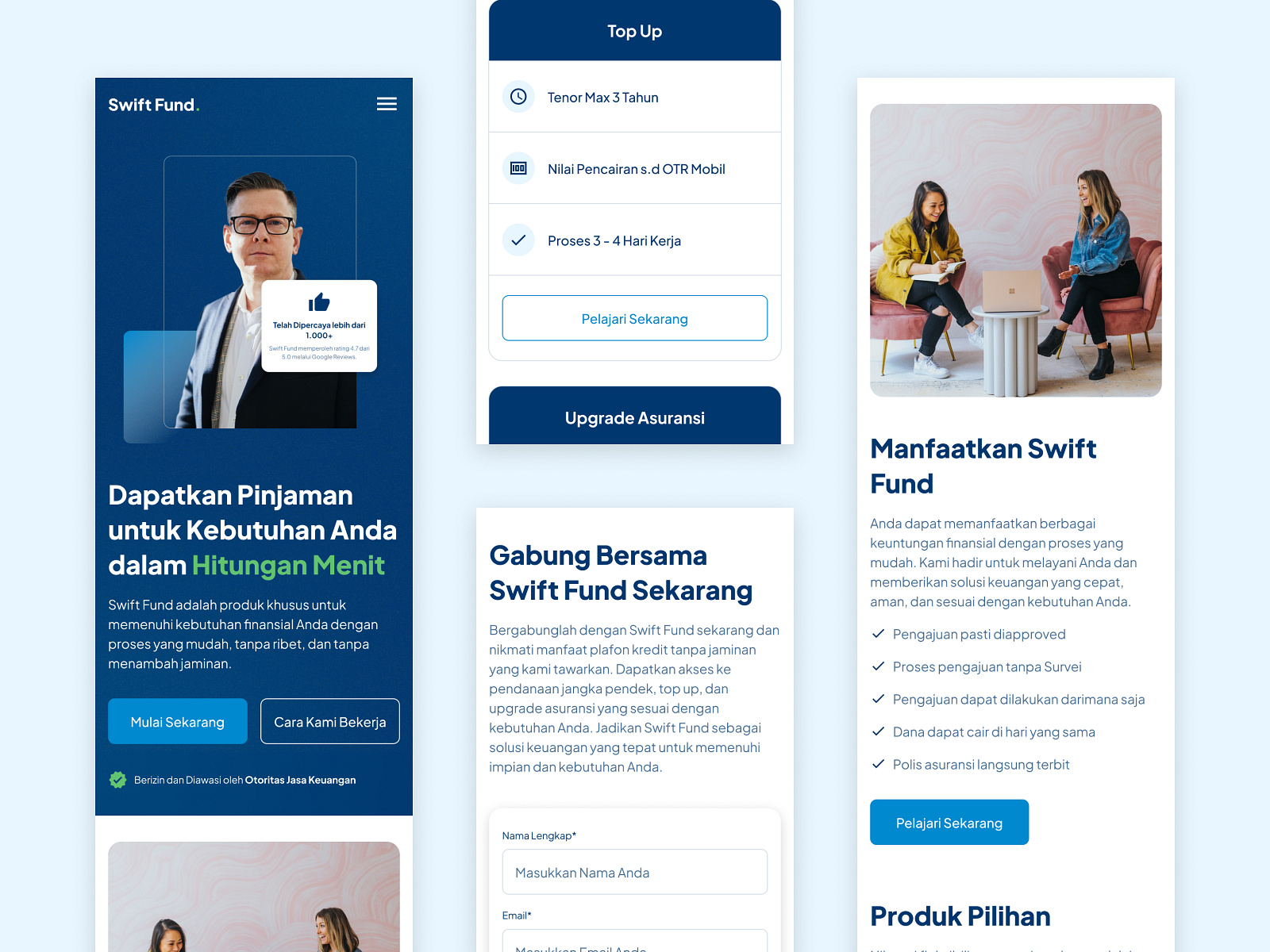 Swift Fund - Responsive Landing Page by Syaiful Hamid on Dribbble