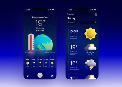 Weather IOS design ui