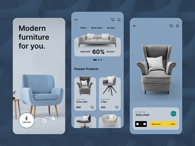 Furniture - eCommerce mobile app design app design ecommerce ecommerce app design furniture app design mobile app ui ui design uiux ux ux design uxui