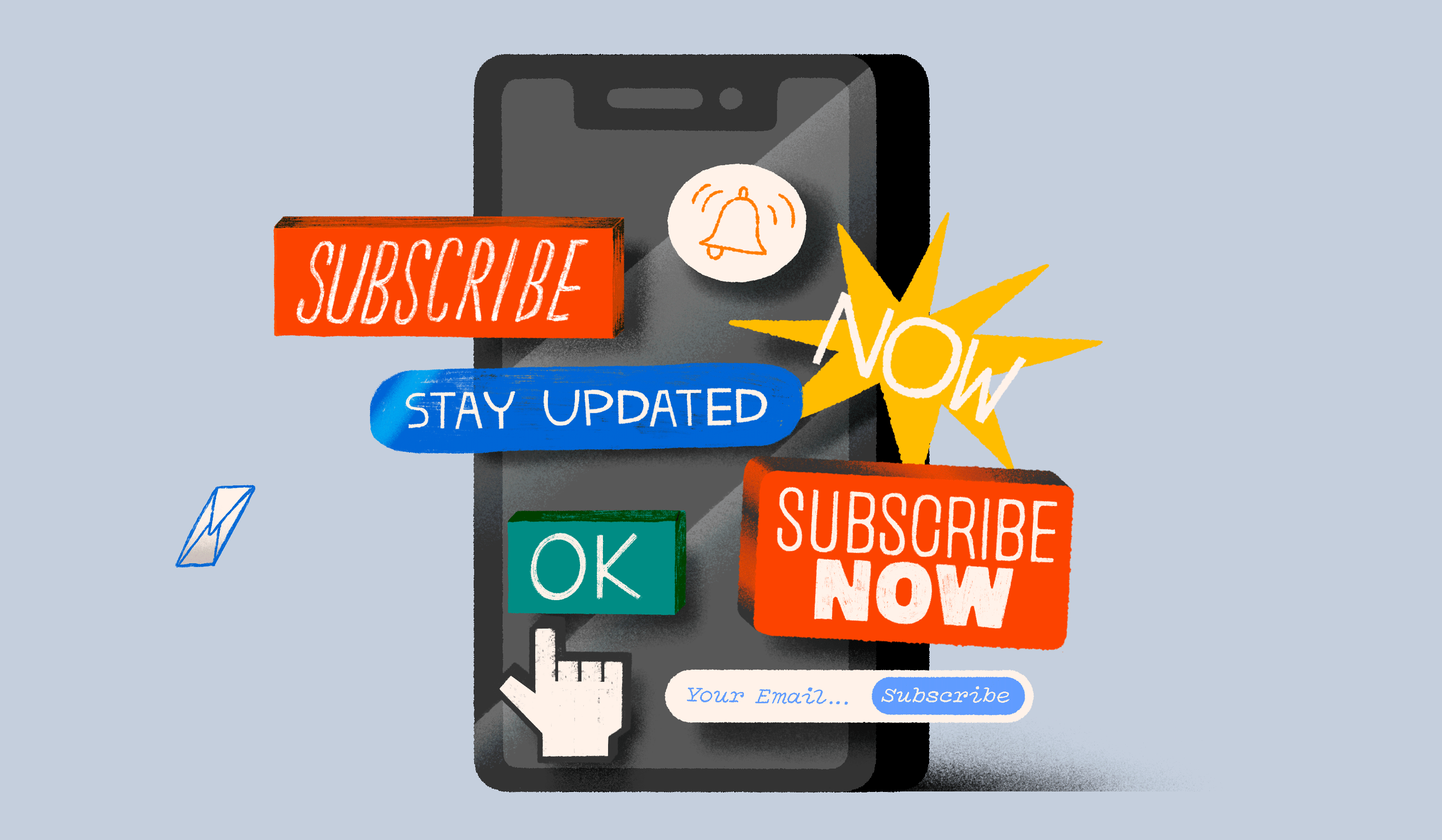 Subscribe Now gif illustration procreate typography