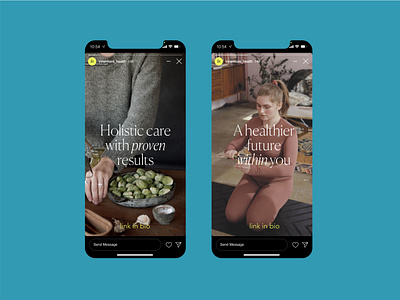 Instagram visuals for eating disorder treatment consultancy branding care design graphic design healthcare instagram mental health social social media story