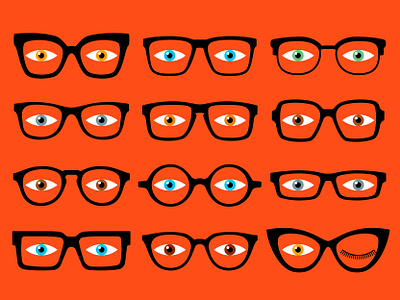 Eyewear chris rooney eyeglasses eyes eyewear frames glasses illustration look see vision