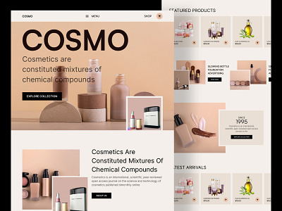 Beauty Product eCommerce Website app branding cometic dailyui design e commerce landing page product shop typography ui ui ux ux web web design webdesigner website website design