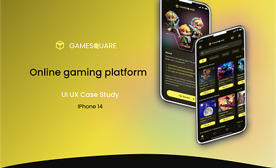 GAMESQUARE_Online Gaming Platform_UI UX Design case study challenge gamesquare gaming app ia mobile ui prototype ui user flow ux