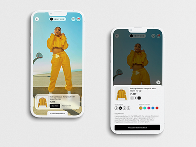 Video Shopping App - UI Design app concept app design design shopping app ui ux