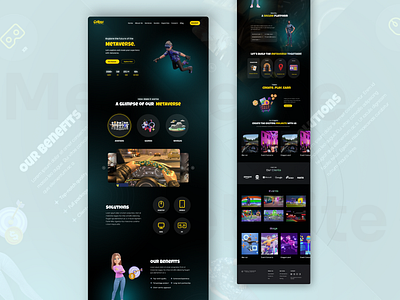 Metaverse Website animation design figma mockups productdesign prototypes ui user centered designs user experience user interface wireframes