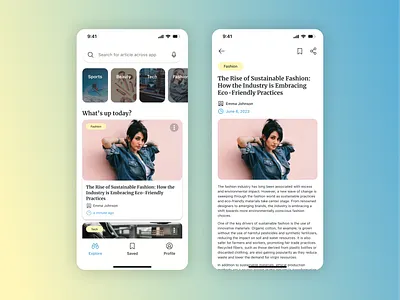 News - Daily UI #094 094 app dailyui design figma media mobile news post ui
