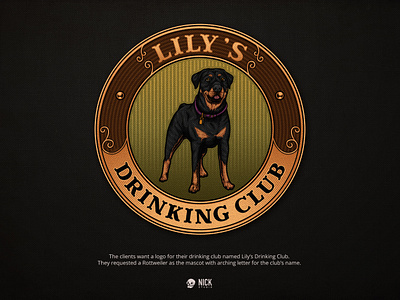 Lily's Drinking Club branding design hand drawing hand drawn illustration logo ui vector vintage vintage logo