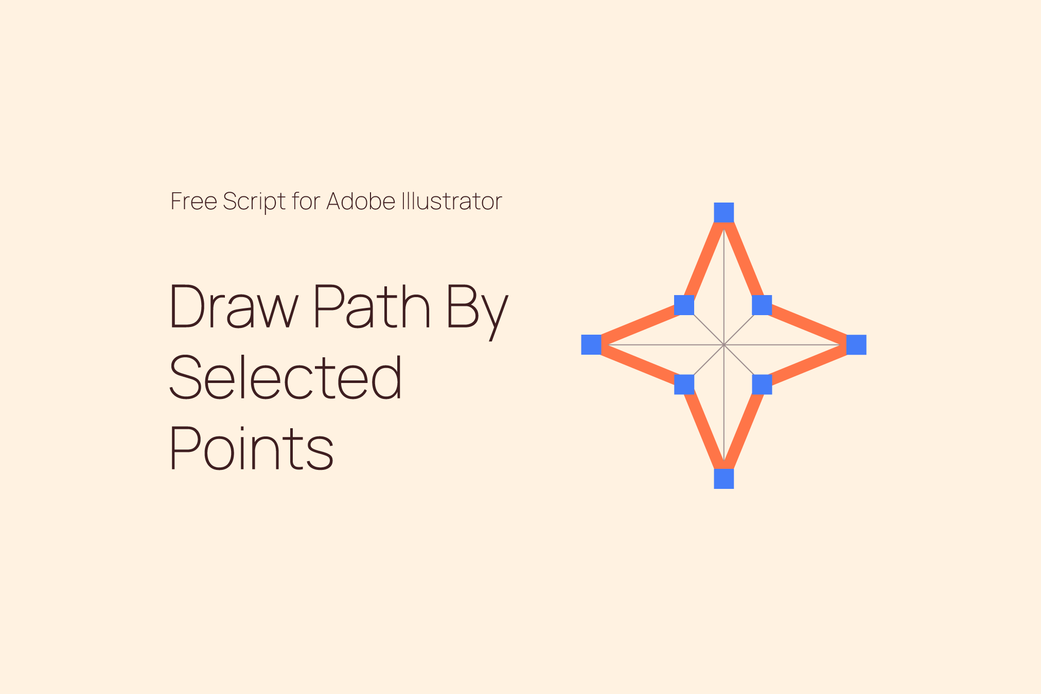 DrawPathBySelectedPoints (Illustrator Script) adobe illustrator automatization draw freebie plugin points script vector