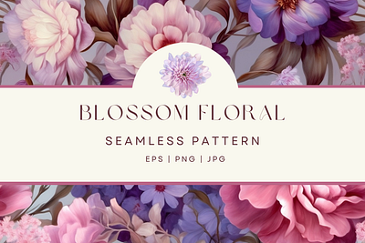 Blossom Floral Seamless Pattern background design floral flower graphic design pattern seamless