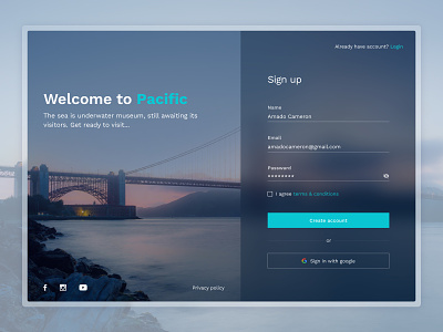 Signup screen blue branding design figma login minimal saas saas login signup signupdashboard signuplogin split screen typography ui ux web dashboard