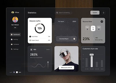 Admin Dashboard: Bringing Glassmorphism to Life! app branding design designer glass effect graphic design illustration logo product shot ui ui design uiux vector