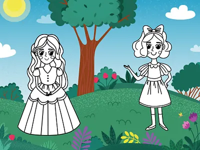 Princesses adobe illustrator character cute illustration illustration illustrator princess vector vector illustration