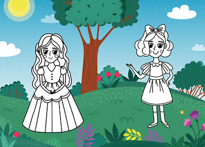 Princesses adobe illustrator character cute illustration illustration illustrator princess vector vector illustration