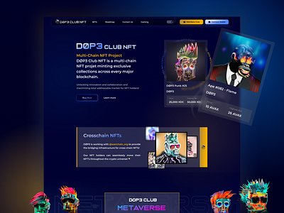 D0P3 Club NFT android blockchain branding creative crypto design ecommerece graphic design illustration ios landing logo market nft token ui ux