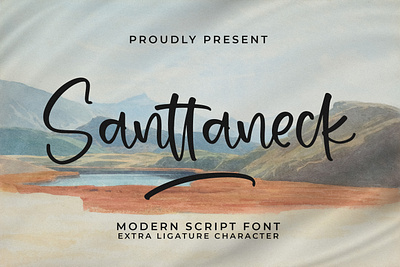Santtaneck - Modern Script Font abc