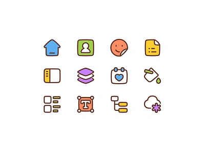 Flex Icons design flat icons minimal ui vector