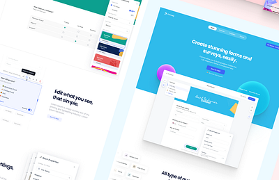 Formsly | Create stunning forms and surveys, easily. clean design flat framer landing landing page logo marketing minimal mobile responsive ui ux web webflow