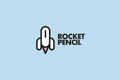 Rocket Pencil Logo Template ai branding cosmos design for sale gaming logo minimal pencil planet rocket space spaceship template tutorials ui vector web3