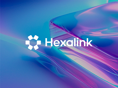 Hexalink logo concept blockchain branding conected crypto cryptocurrency cube fintech hex hexagon icon link linked logo mark negative space smart squares tech web3