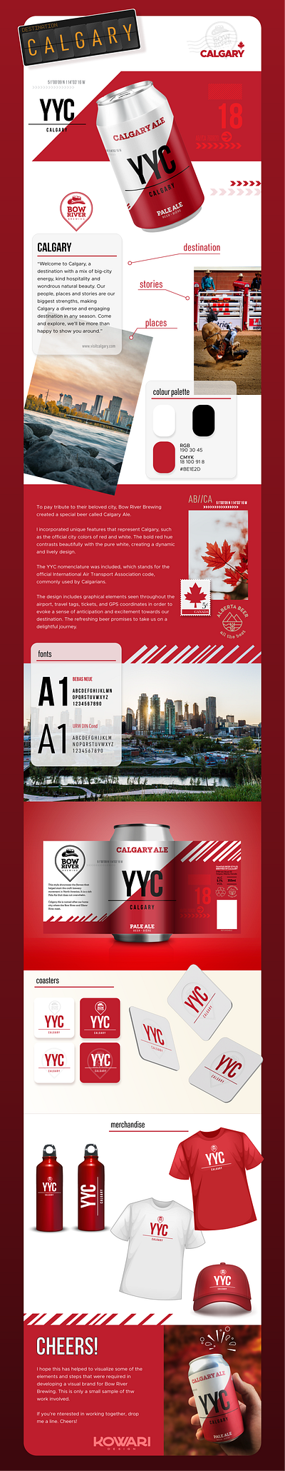 YYC Calgary Ale // craft beer label design beer beer label brand identity branding craft beer design graphic design guidelines label logo packaging presentation vector