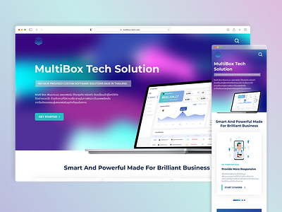 MultiBox Tech - Landing Page branding landing page mobile ui web design