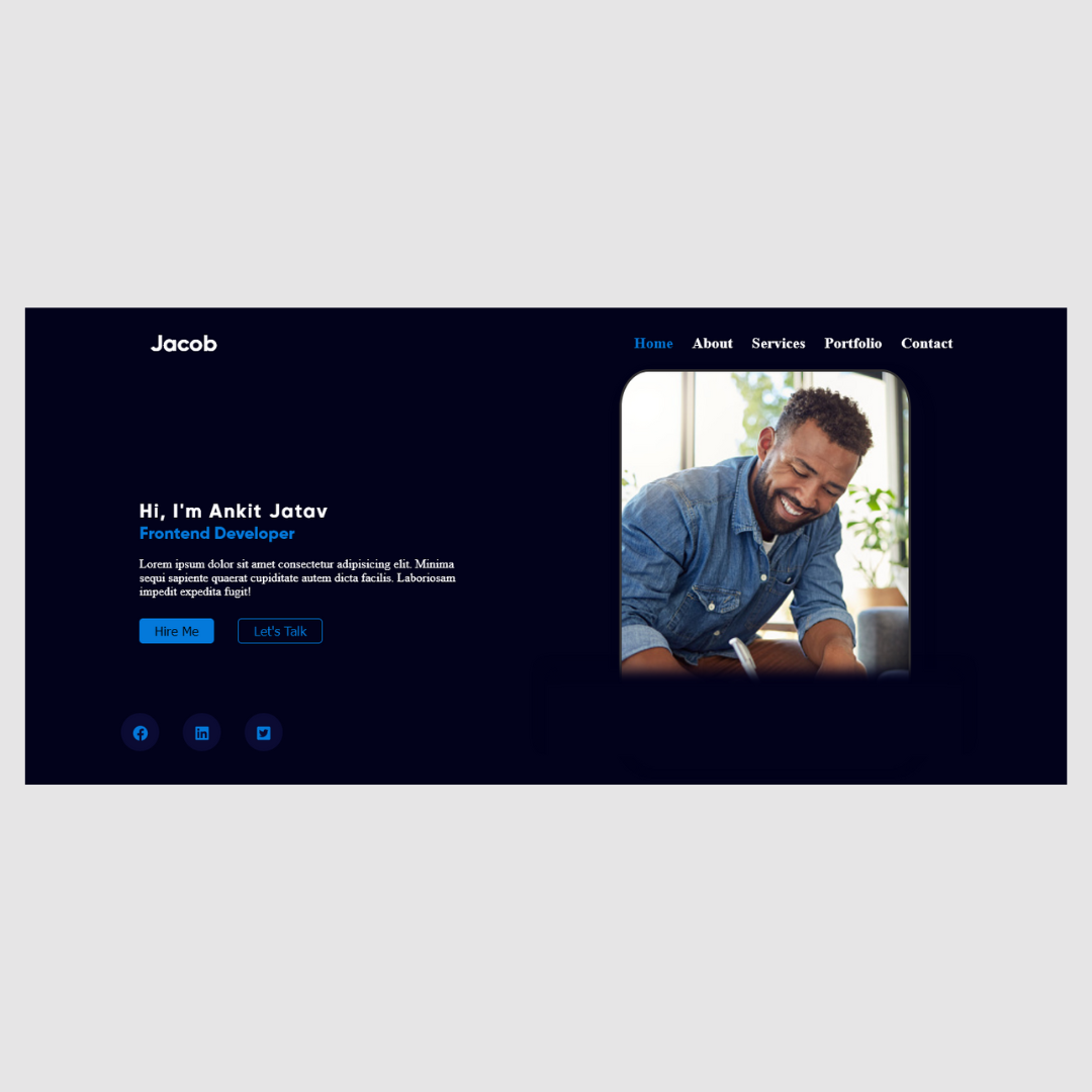 Jacob Website Design: business landing web page, site designer by Ankit