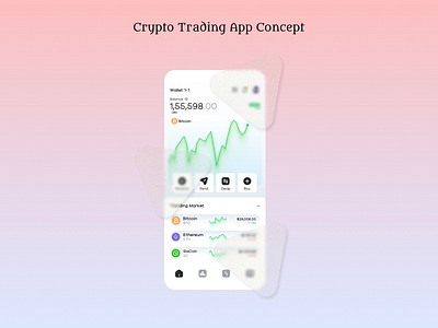 concept UI/UX design for a crypto trading app, full design soon branding design figma graphic design learning product design typography ui ux