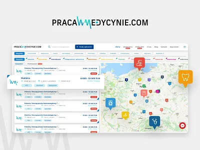 Medical logo and job board design app branding design doctor graphic design health job job board jobboard logo medical medicine nurse offer recruitment ui ux vector website work