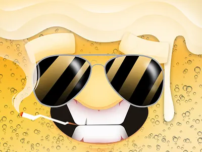 happy Drunk🥂 2dart art artwork beer branding character design drunk graphic design illustration landing light