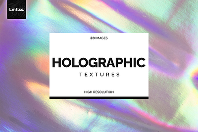 20 Holographic Textures branding design futuristic gradient holofoil holographic texture