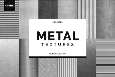 20 Metal Textures branding design metal texture