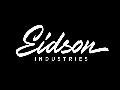 Eidson Industries calligraphy font lettering logo logotype typography vector