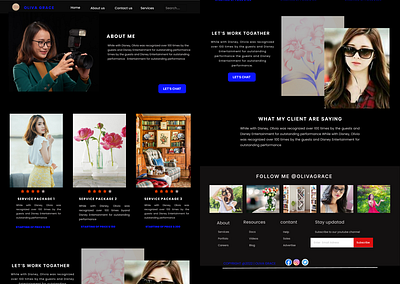 Olivagrace photographers website app design figma design typography user experince user interface webdesign